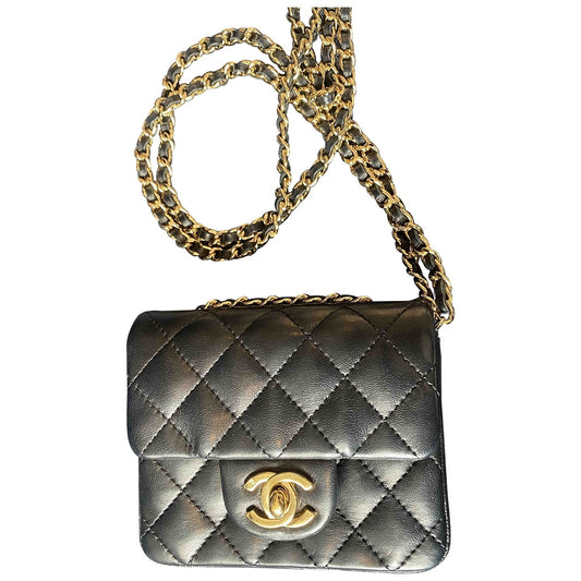 Chanel 2.55 black mongolian lamb handbag