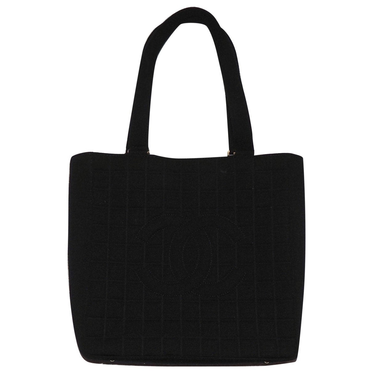 Chanel black cotton handbag