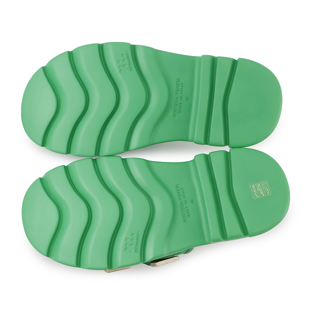 Bottega Veneta Flash Sandals with Double Belt Parakeet690034 Rubber Size 45