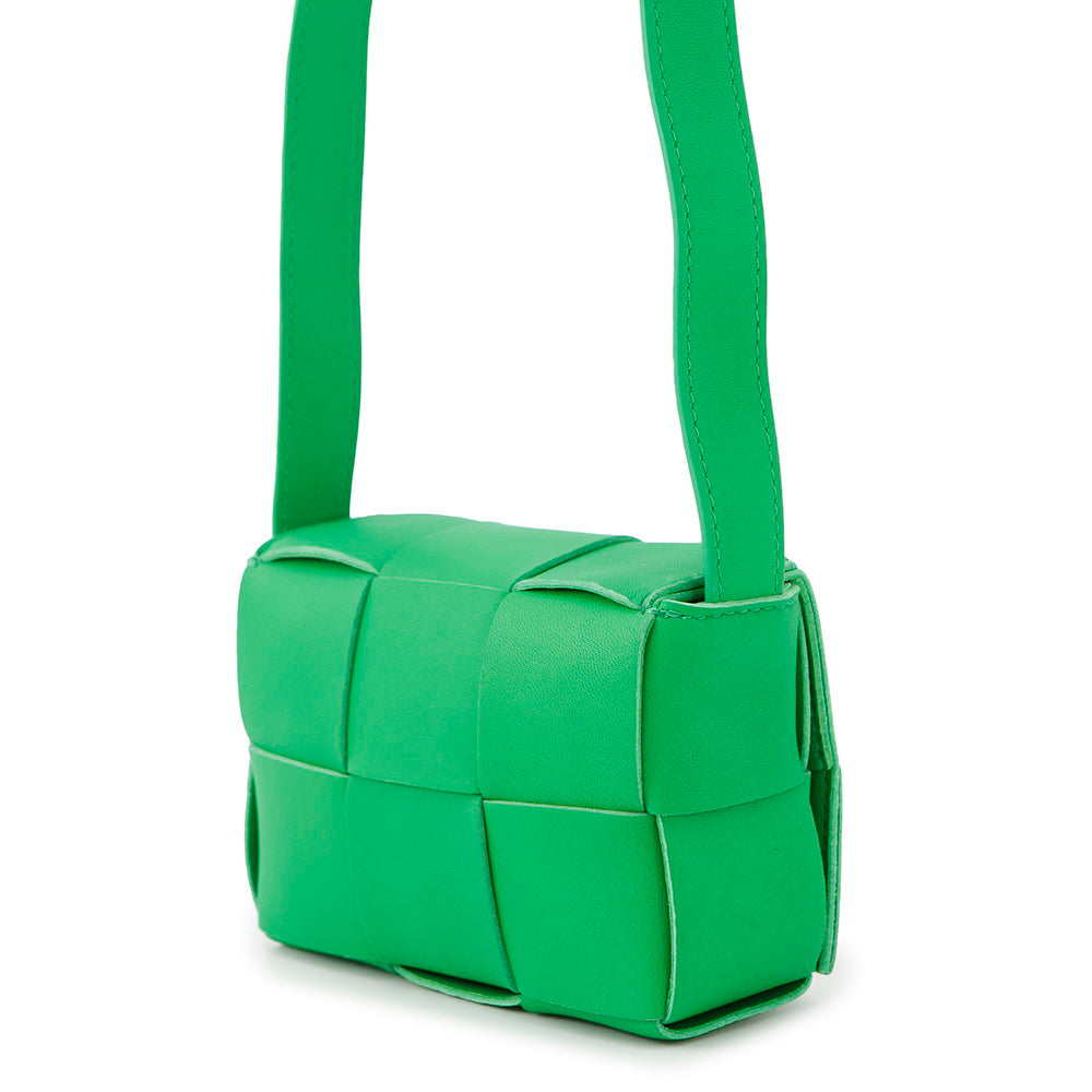 Bottega Veneta Candy Cassette MaxiINTRECCIATO Shoulder Bag Parakeet666688 Lambskin