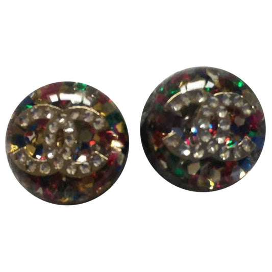 Chanel multicolour plastic earrings