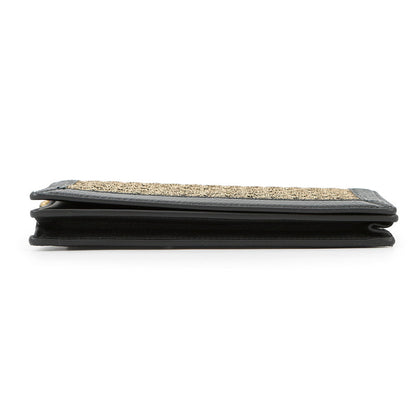 Bottega Veneta INTRECCIATO Chain Wallet Gold/Black521276 VCLM1 Leather