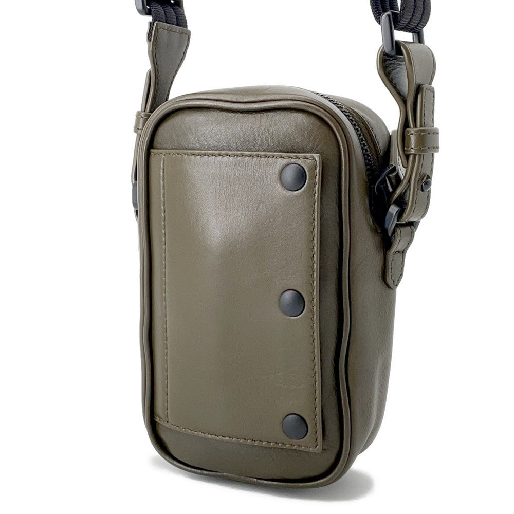 Bottega Veneta Leggero Punching Shoulder Pouch Khaki566214 Leather