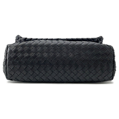 Bottega Veneta ChainShoulder Bag Black INTRECCIATOLeather