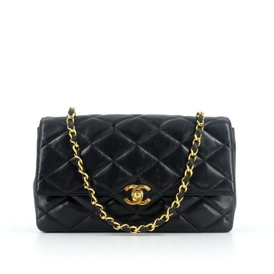 Chanel black leather handbag