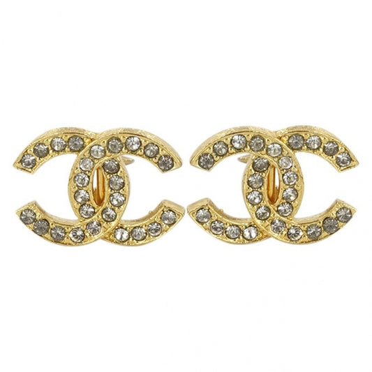Chanel cc gold gold plated earrings