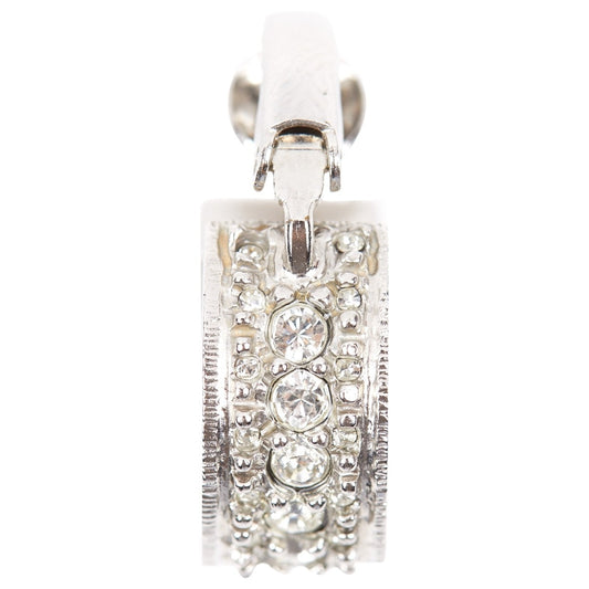 Chanel silver metal earrings