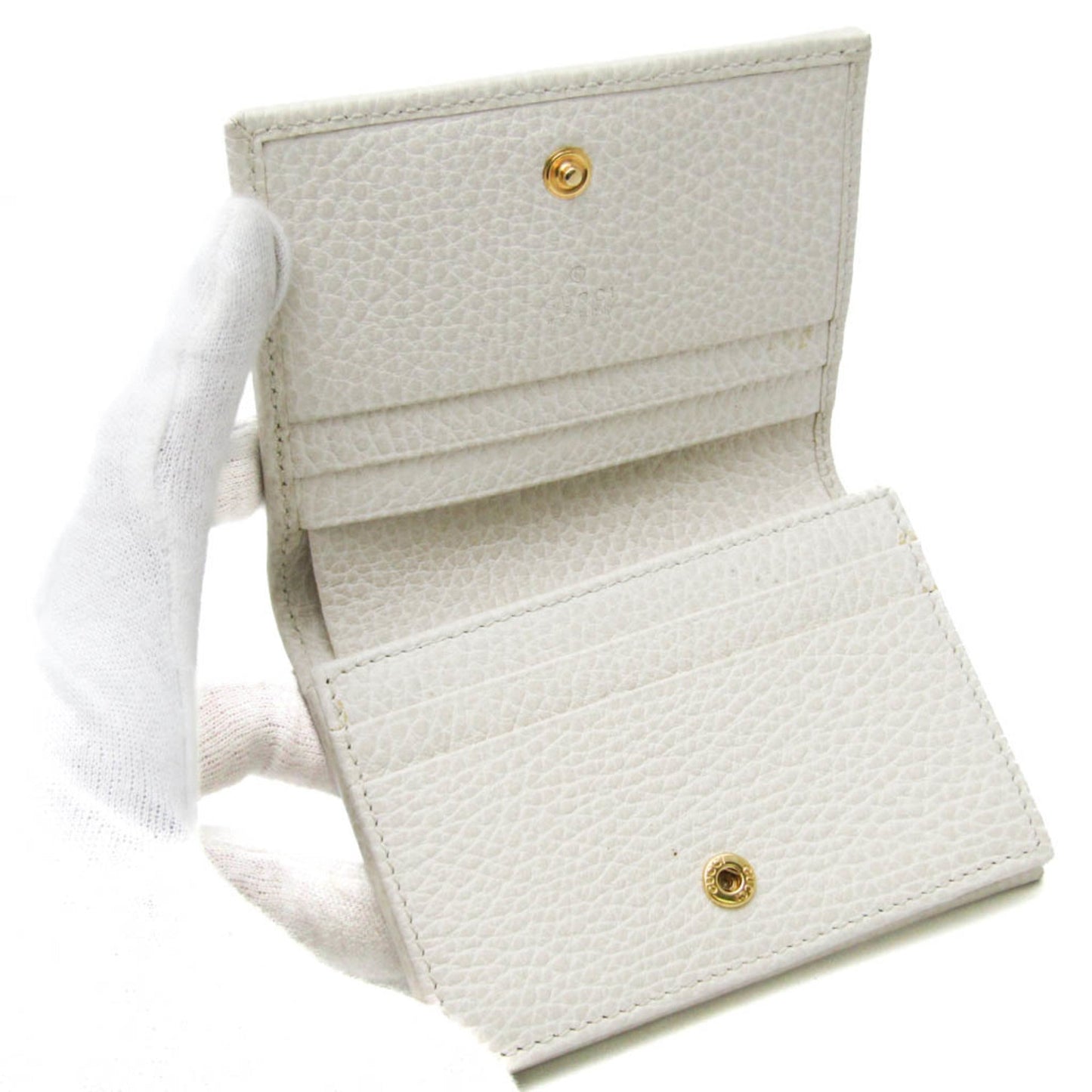 Gucci Gg Marmont White Leather Wallet