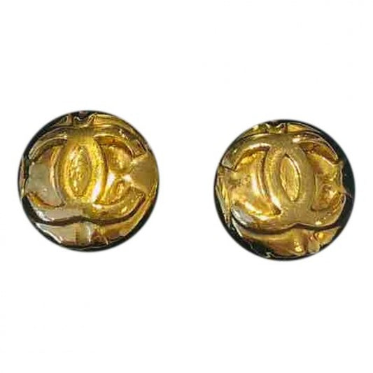 Chanel chanel gold gold plated earrings