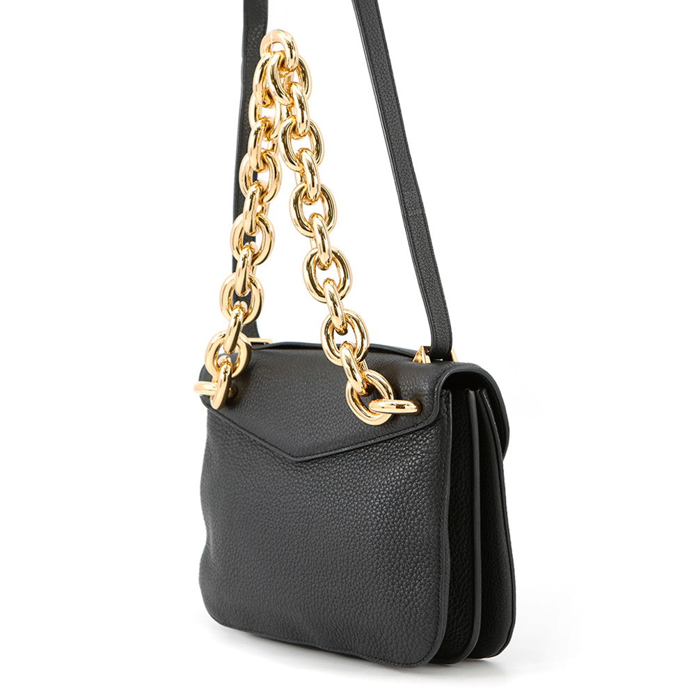 Bottega Veneta Mount Envelope Shoulder Bag Black667399 Leather
