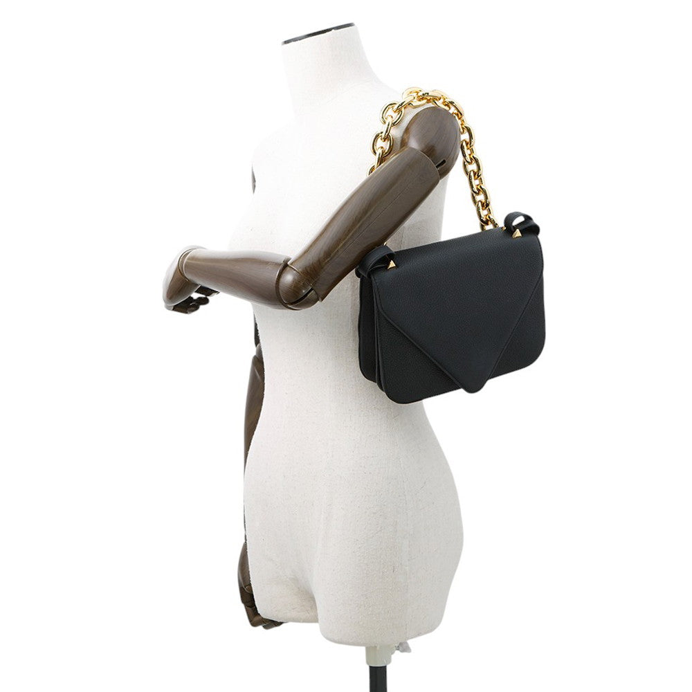 Bottega Veneta Mount Envelope Shoulder Bag Black667399 Leather