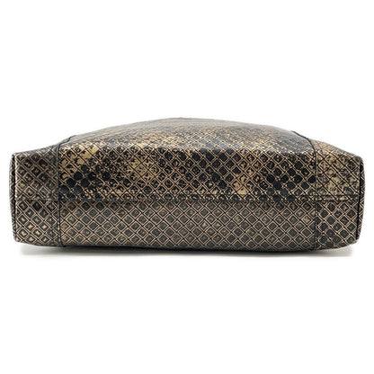 Bottega Veneta INTRECCIATO Intrecciato Mirage Tote Bag Gold/Black Leather Size 21.3"