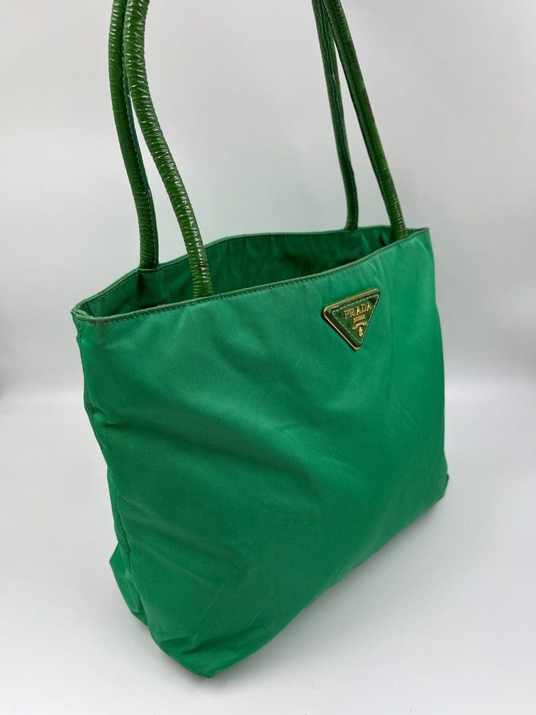 Prada Nylon Green Tote