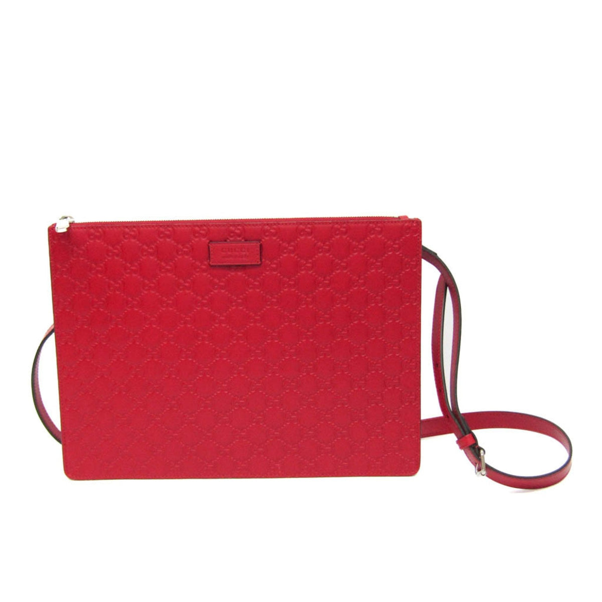 Gucci Guccissima Red Leather Shoulder Bag ()