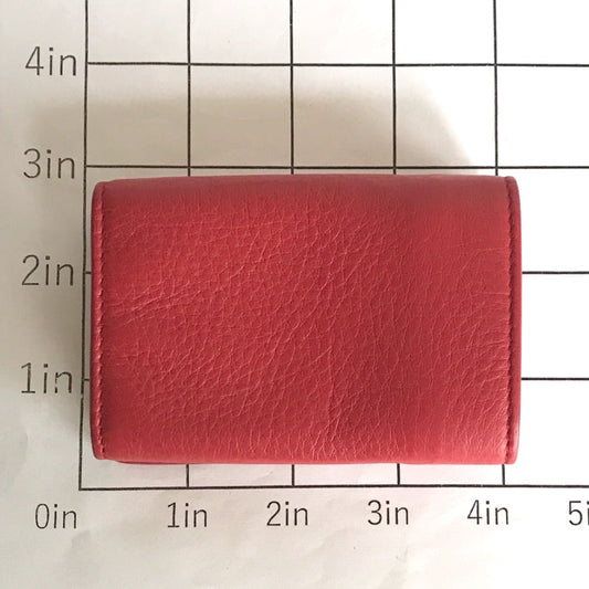 BALENCIAGA Tri-fold wallet 3914446 6524 W 56814 leather Red Compact wallet paper Women