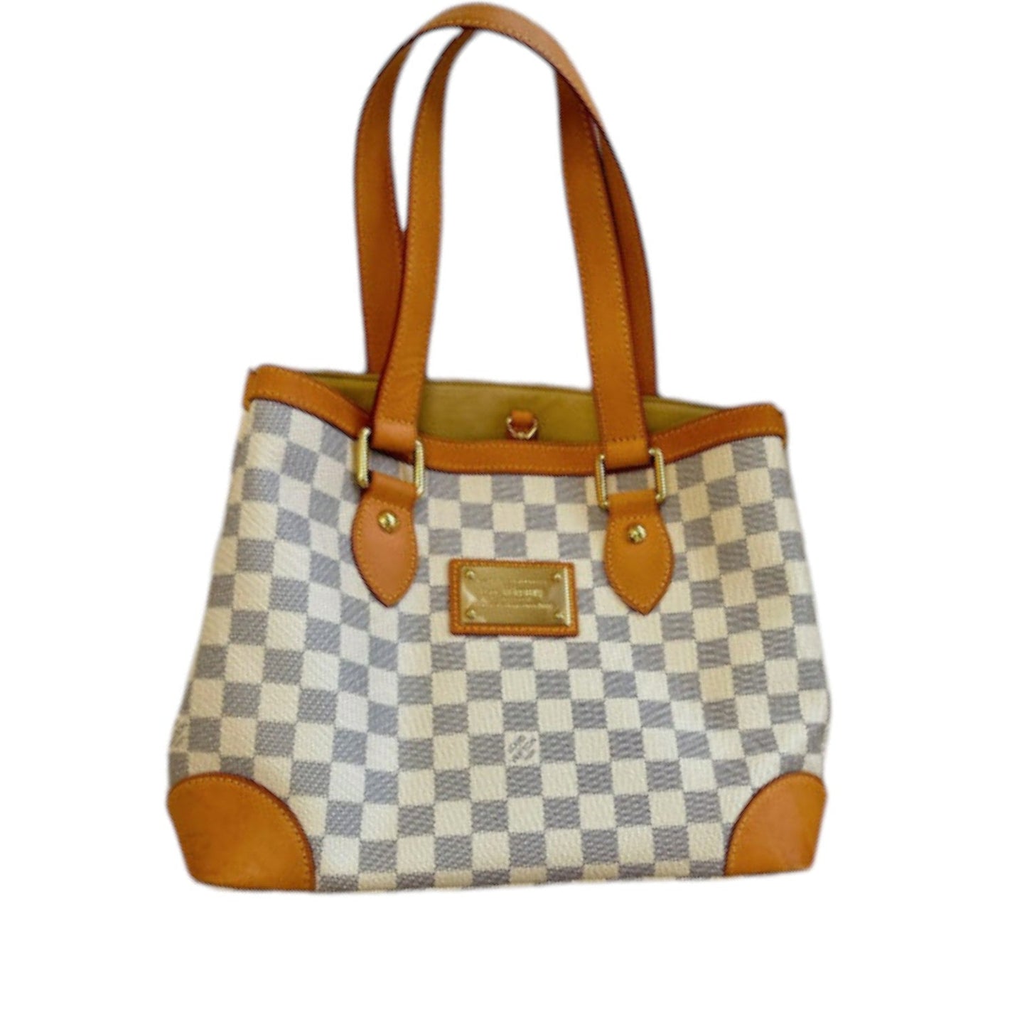 Louis-Vuitton Hampstead PM Damier Azur White GHW