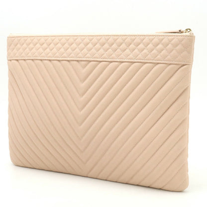 Chanel Chevron Clutch Bag