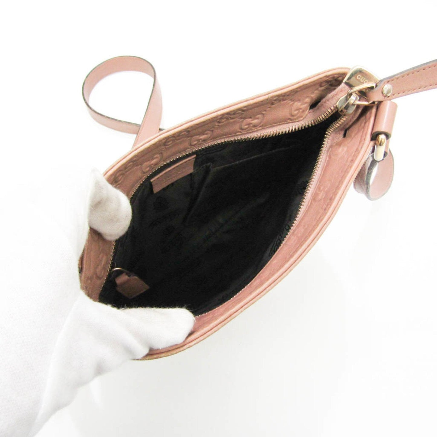 Gucci Guccissima Pink Leather Shoulder Bag
