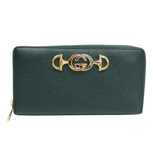 Gucci Zumi Green Leather Wallet  ()