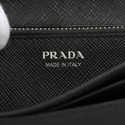 Prada Nero Saffiano Leather Triangle Large Wallet [Clearance Sale]