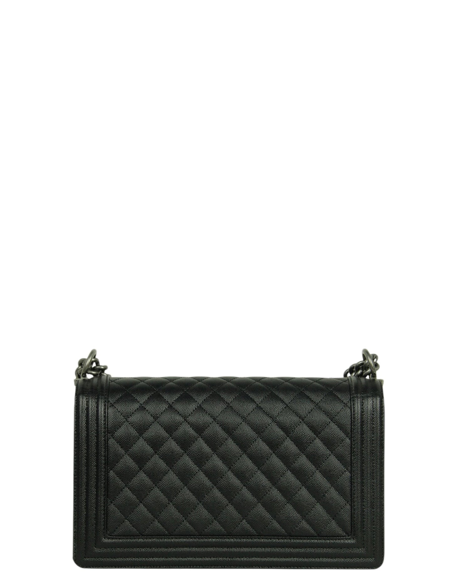 Chanel Black/Ruthenium New Medium Boy Bag