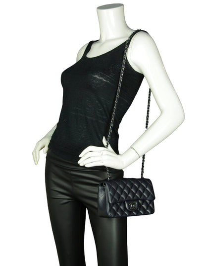 Chanel Dark Navy Caviar Rectangular Mini Flap