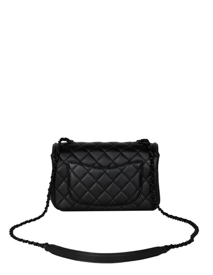 Chanel SO BLACK CC Small Filigree Flap Crossbody Bag