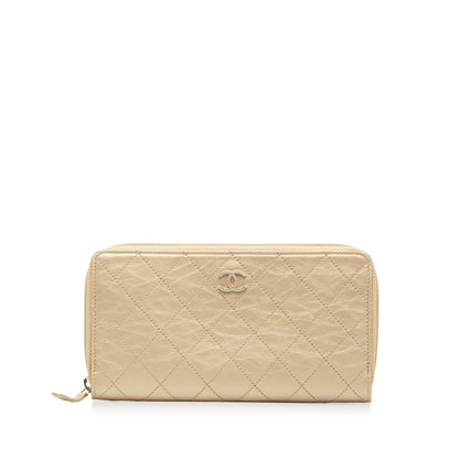 Chanel CC Zip Around Wallet Long Wallets
