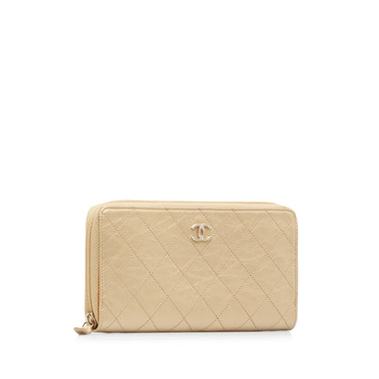 CHANEL CC Zip Around Wallet Long Wallets