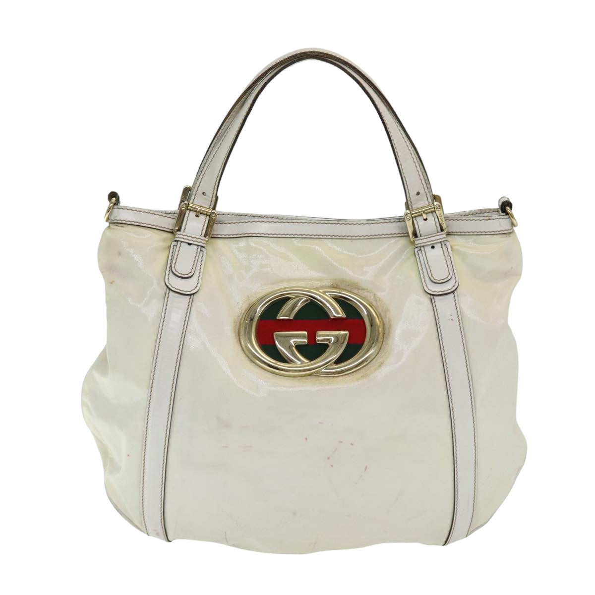 Gucci Ophidia White Canvas Handbag ()