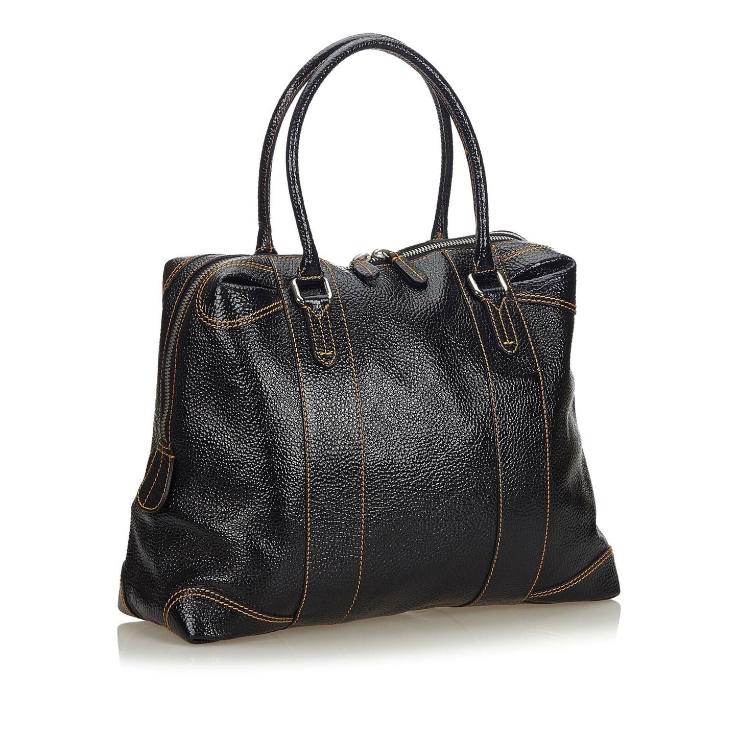 Fendi Black Patent Leather Handbag Italy