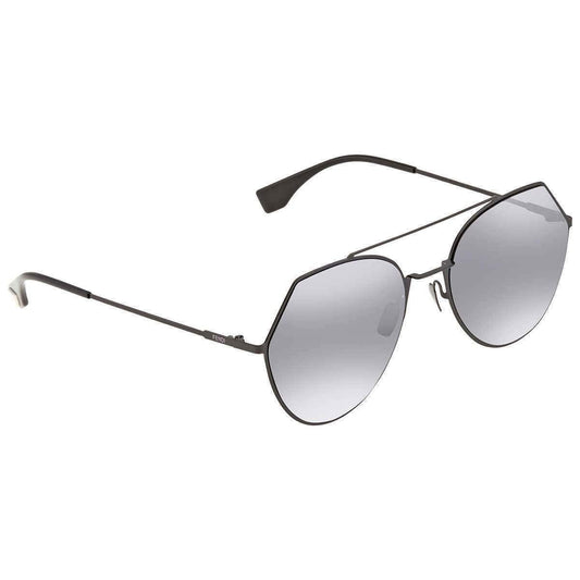 Fendi Gray Azure Silver Aviator Sunglasses FE-FF0194S 807 55 FE-FF0194S 807 55