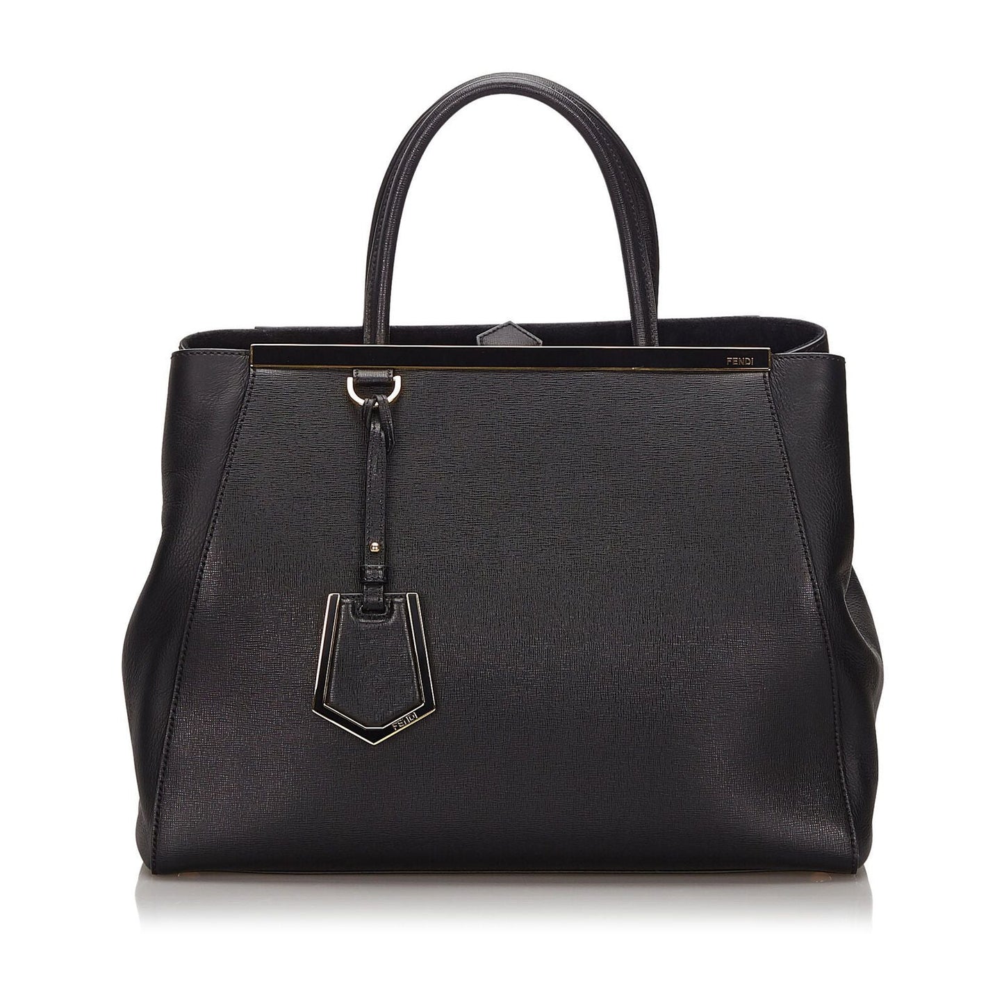 Fendi Black Others Leather Medium 2Jours Satchel Italy