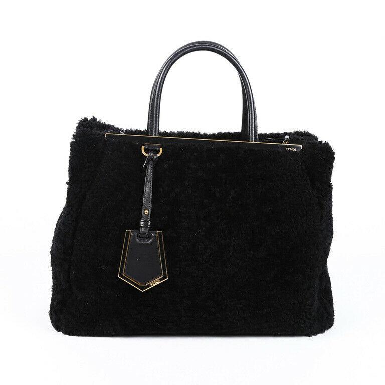 Fendi Medium 2jours Shearling Satchel Bag