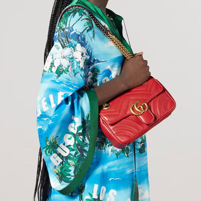 (WMNS) GUCCI GG Marmont Mini Shoulder Bag Red 446744-DTDIT-6433