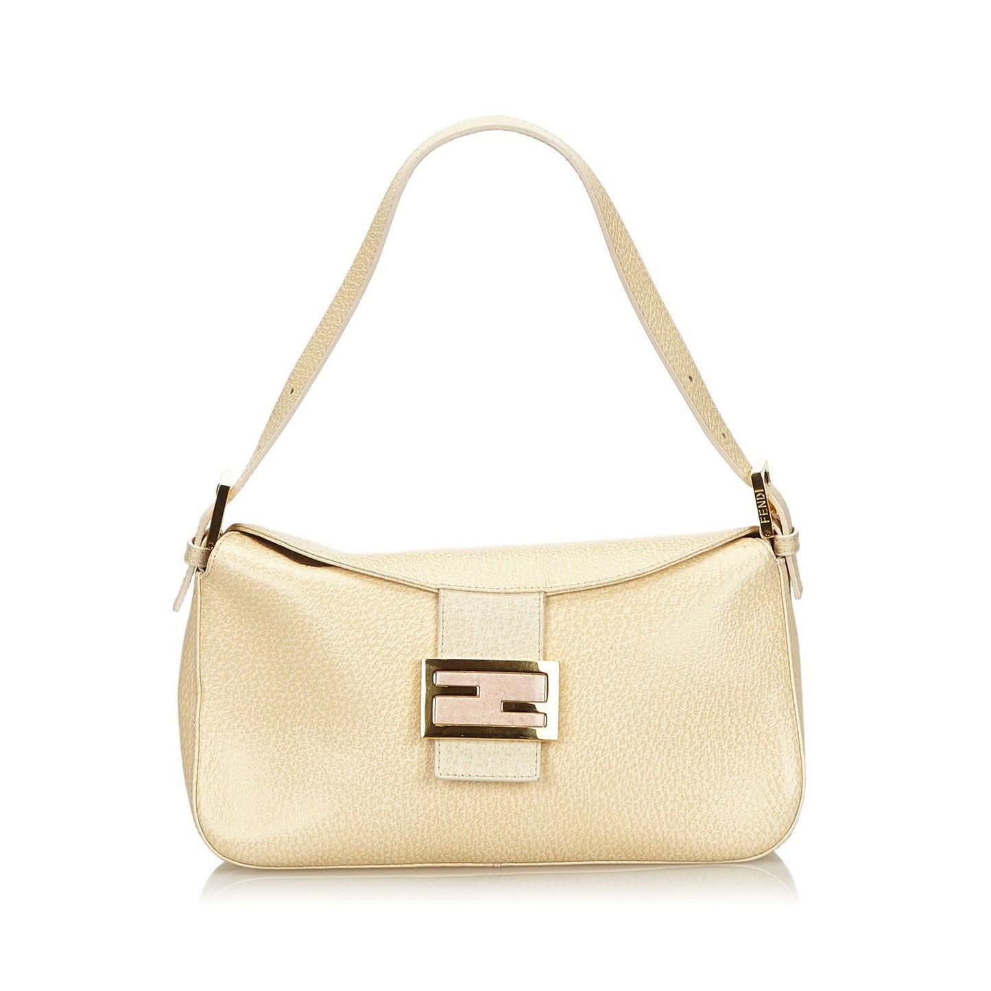 Fendi Brown Beige Others Leather Baguette Italy