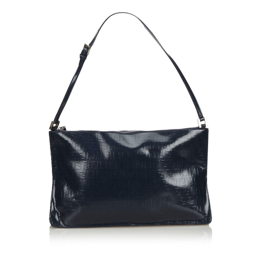 Fendi Blue Navy Others Leather Zucchino Shoulder Bag ITALY
