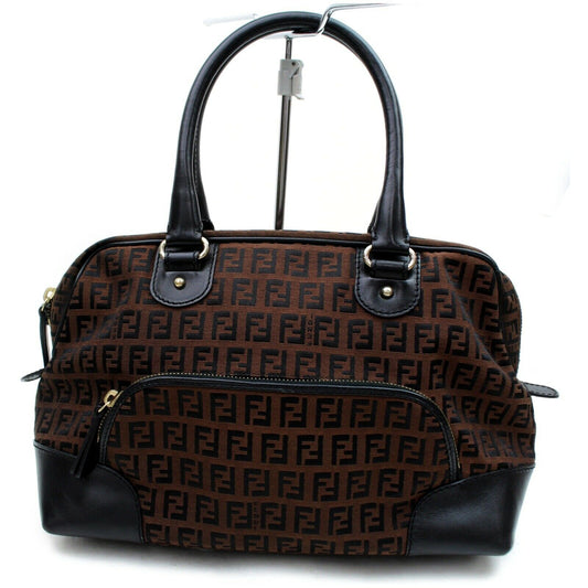 Fendi Hand Bag Brown Zukka Nyron (SHC1-17030)