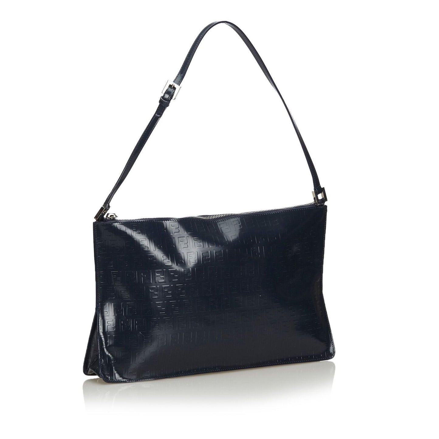 Fendi Blue Navy Others Leather Zucchino Shoulder Bag ITALY