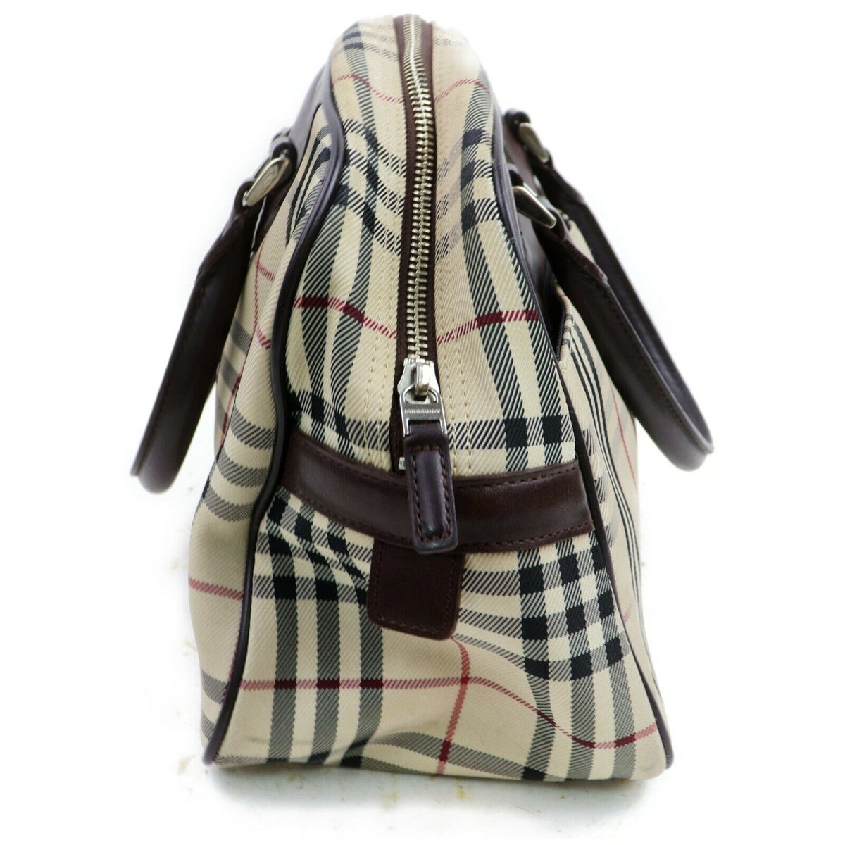 Indistinguishable  Burbe**y London Hand Bag Brown Nylon (SHC7-10949)