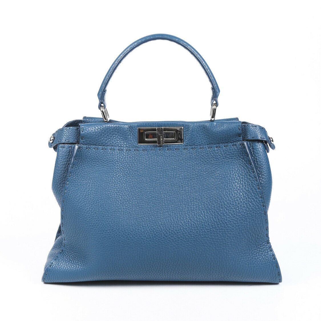 Fendi Regular Peekaboo Selleria Leather Satchel Bag