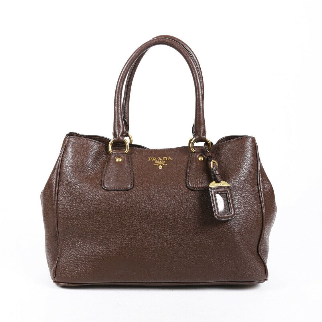 Prada Bag Brown Vitello Daino Leather Tote