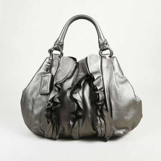 Prada Nappa Ruffle Tote Bag