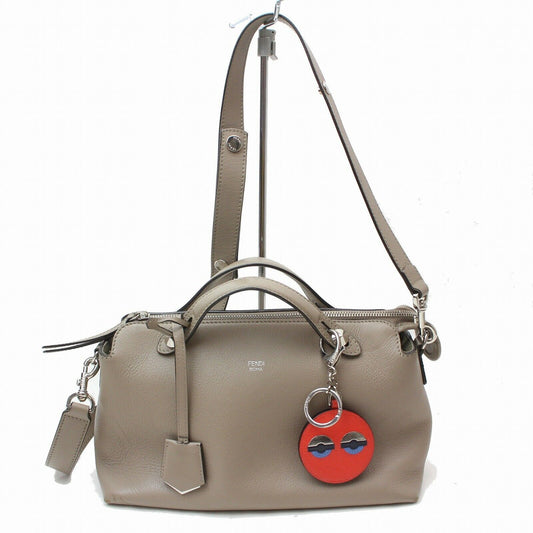 Fendi Hand Bag By The Way Gray Leather (SHC1-14253)