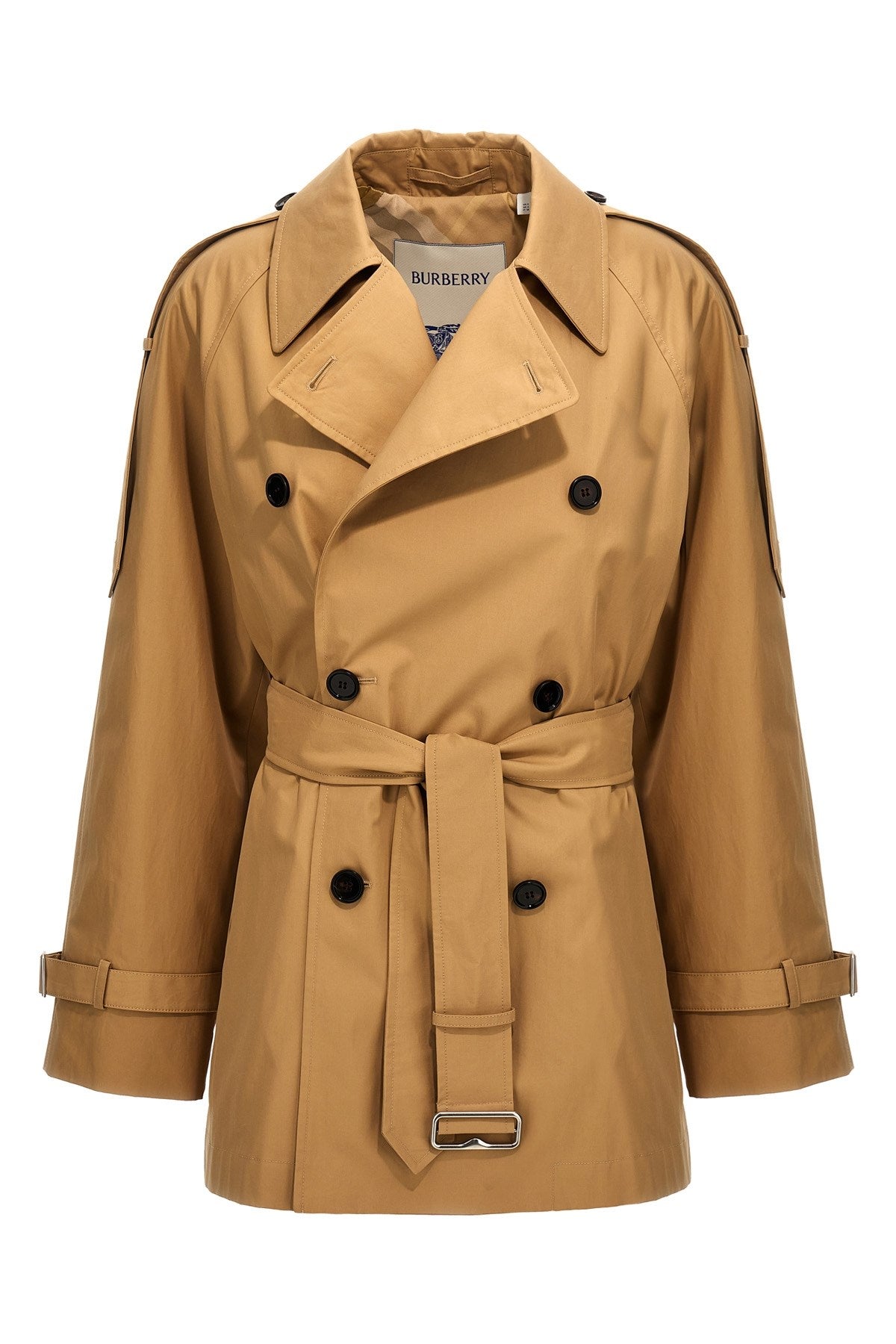 Burberry Women Double-Breasted Short Trench Coat