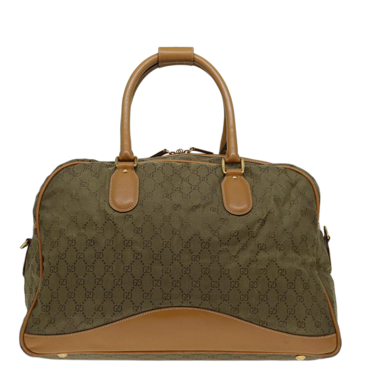 Gucci Gg Canvas Khaki Canvas Travel Bag