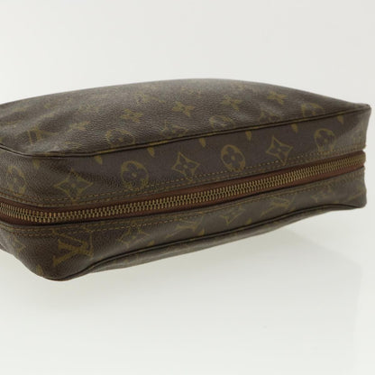 Louis Vuitton Brown Canvas Trousse de Toilette clutch bag