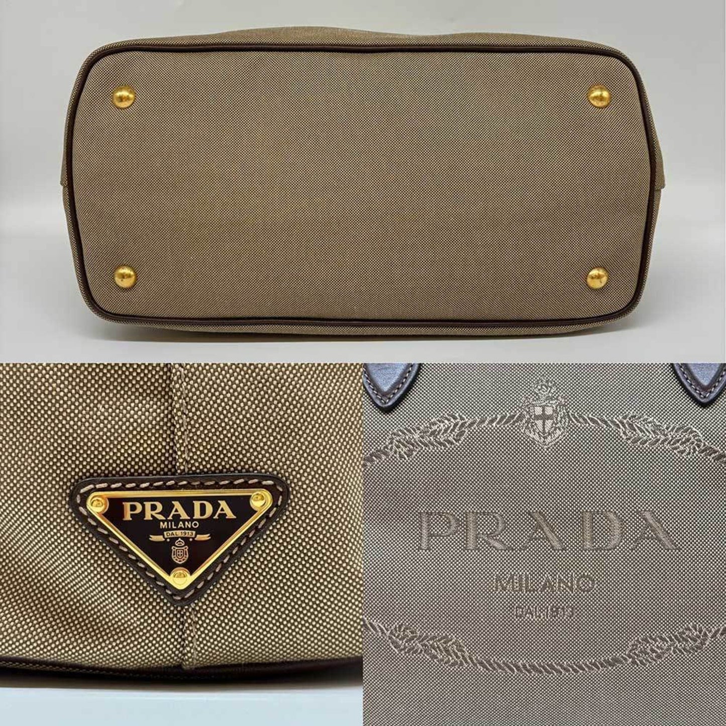 PRADA Logo Jacquard Tote