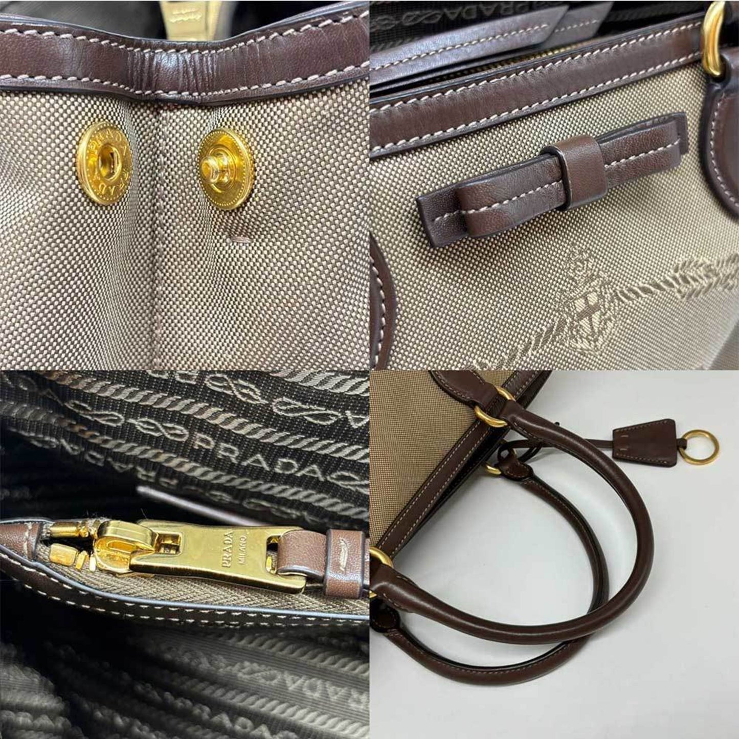 PRADA Logo Jacquard Tote