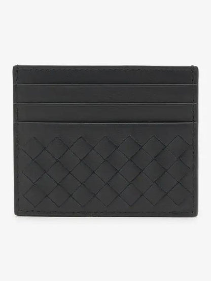 Luxury Bottega Veneta Men's Intrecciato Card Wallet Black